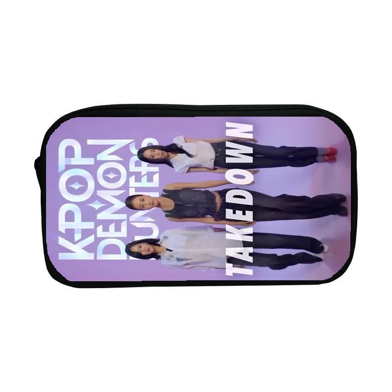 K-Pop Demon Hunter Girl Group Large Capacity Customizable Student Pencil Case Storage Bag