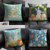 Easter Hot Cushion Cover Natural Linen Organic Fabric DoubleSided Printing Sofa Home Decor Gift Pillow Case