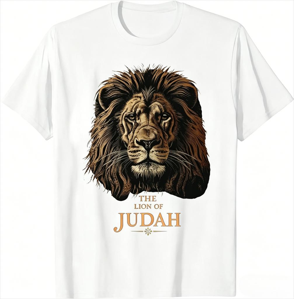Gesù Leone di Giuda Regalo Cristiano per Unisex Donna T-Shirt T Shirt Animali Top Abbigliamento Uomo Unisexs 2026 Estate Nuova T-Shirt