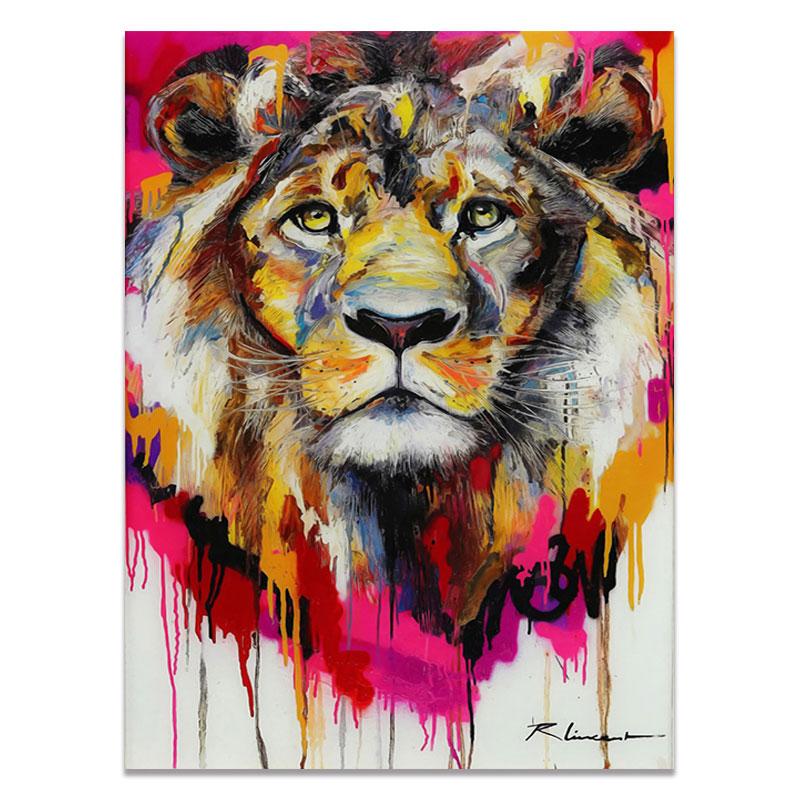 Graffiti-niedlicher Affe-Leinwandgemälde, bunt, gedrucktes Poster und Drucke, Gemälde, Wandbilder für Wohnzimmer, Heimdekoration