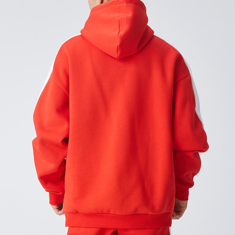 Puma Color Block Hooded Sweatshirt Men Tops Red 530272-11