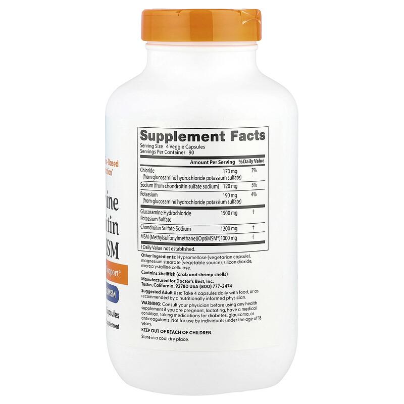 Glucosamine Chondroitin MSM, 360 Veggie Capsules