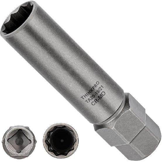 10 Spline Lug Nut Socket,Replacement For Ta20 17/19 10 Spline Lug Nut Key,Dual Drive 10 Point Wheel Lock Key,Compatible With Bimecc 10 Point Socket.