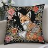 William Morris Art Fox Pillow Case Short Plush Double-sided Print Square Throw Pillow Covers Sofa Home Cushion Decor