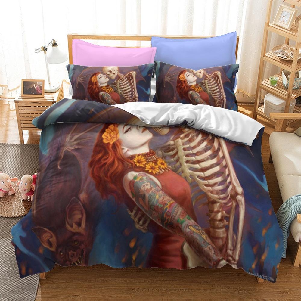 Halloween Series Bedding Three-Piece Home Textile Kit