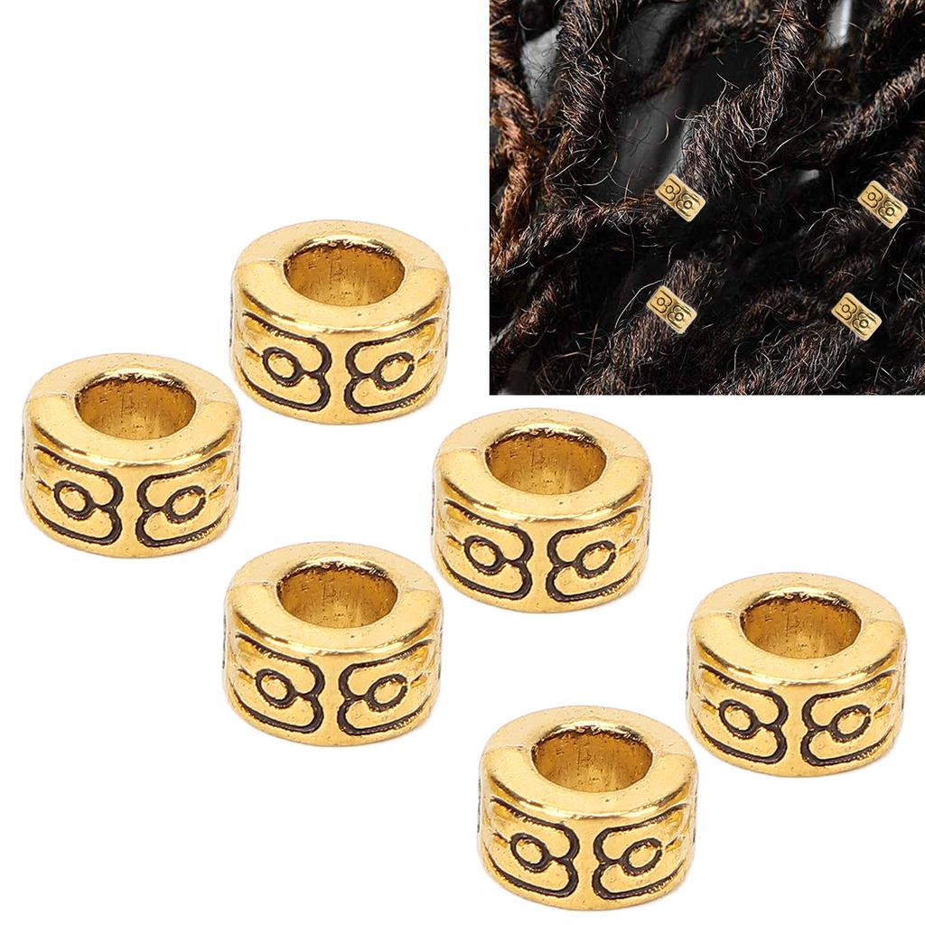30pcs Fashionable Beard Hair Beads   Alloy Hair Braiding Beads Jewelry Bracelet Accessories
