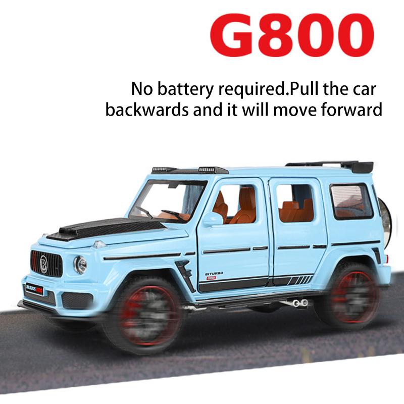 Model auta Benz G800 v měřítku 1/32, stahovací autíčko se zvukem a světlem pro děti Batole Kluci Dívčí Dárková kolekce