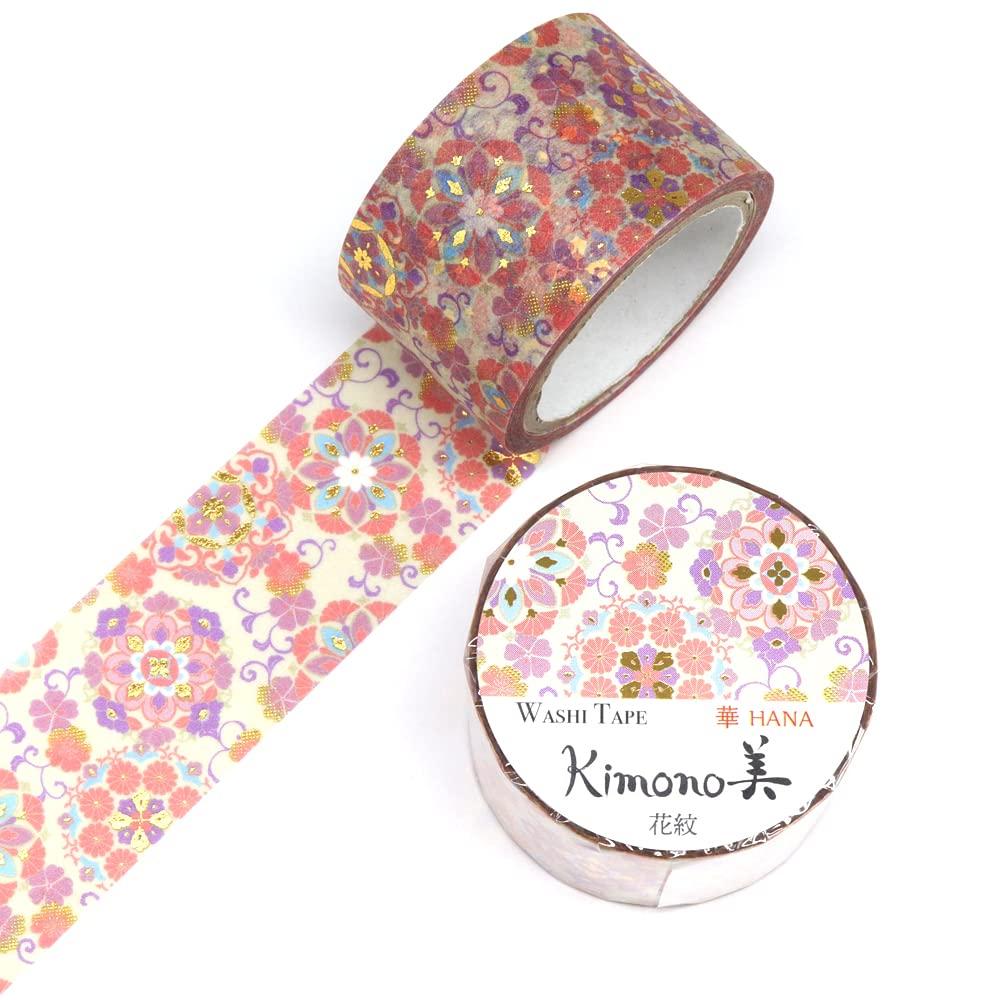 Kamiiso Sansho Kimonobi Flower Pattern GR-1054 25mm×5m