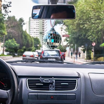 Mini Disco Ball Ornament Disco Ball Rear View Mirror Hanger Bling Car Accessories Disco Ball Decor For Home Stage Props Party