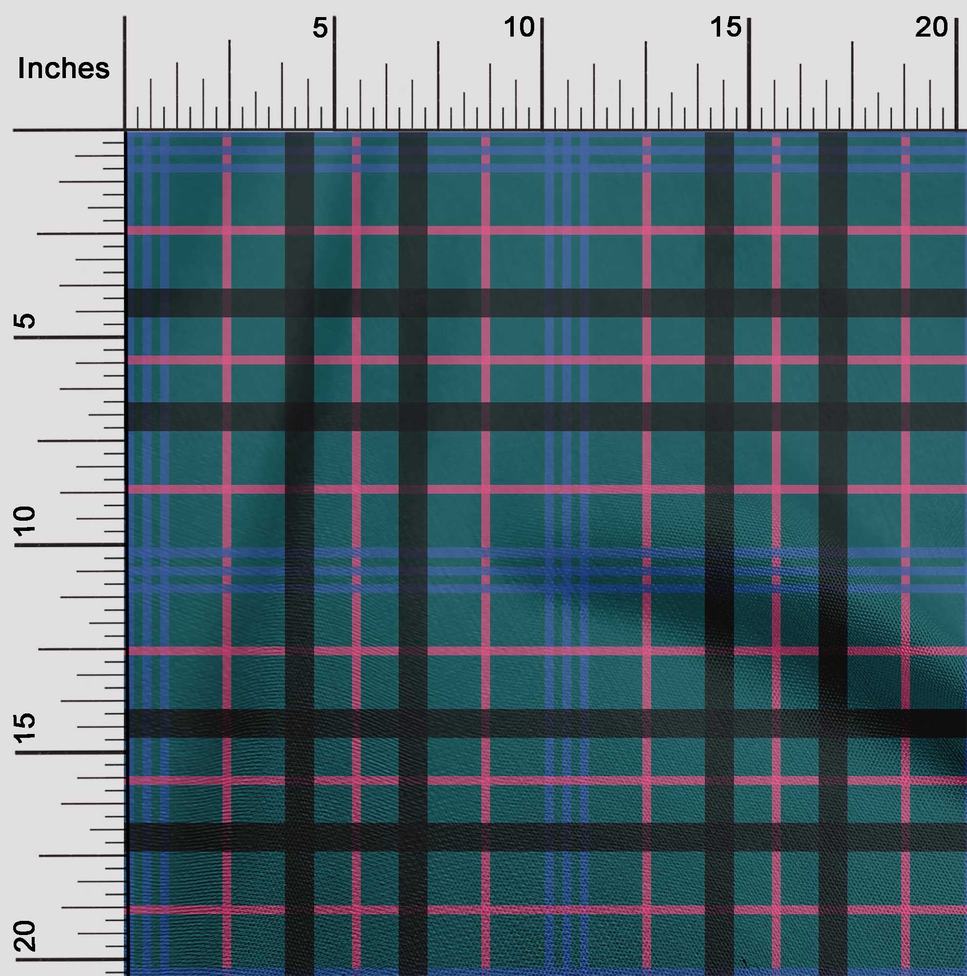 

oneOone Cotton Flex Dark Teal Green Fabric Madras Check Sewing Fabric By The Yard Printed Diy Clothing Sewing Supplies 40 Inch 42 Inch Wide - Viscose Chiffon зелений