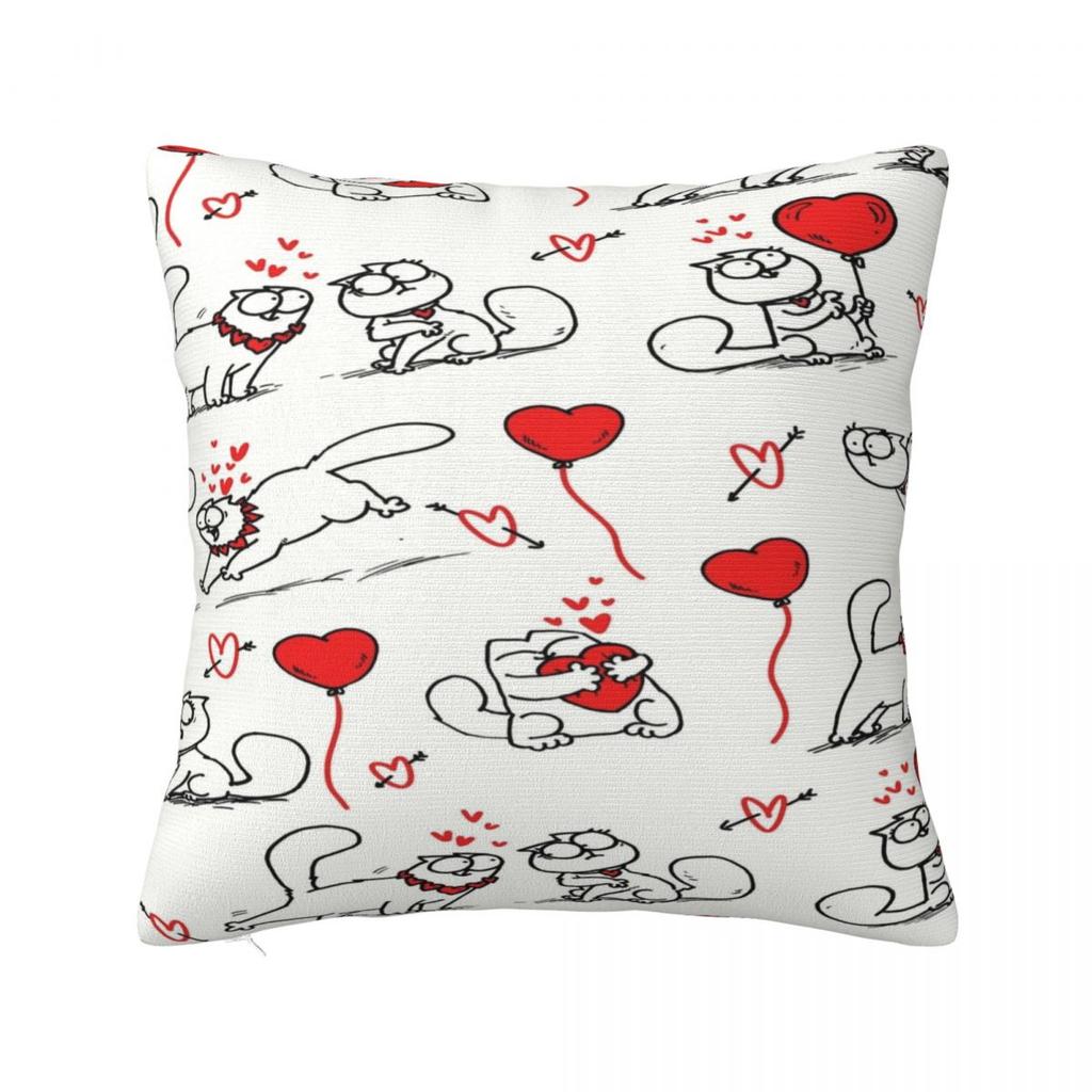 Home Decoration Simons Cartoon Cat Cats Pillowcases Stuff Pillow Covers Zippered Multi-Size