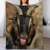New Goat Throw Blanket Warm Plush Fuzzy Blanket for Living Room