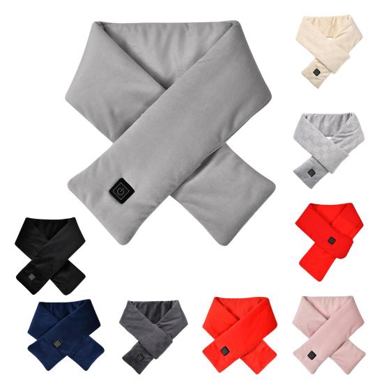 Zimní vyhřívací šátek pro ženy i muže, dobíjecí, 3 nastavení teploty, vodotěsný, lehký