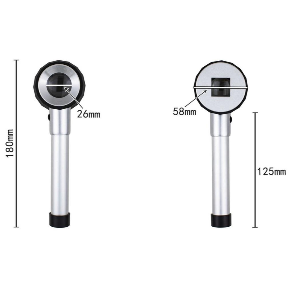 30X Handheld Magnifier with 6 Light, Jeweler Loupes Lighted Magnifying Glass-USB Rechargeable for Seniors Reading Coins Crafts Jewelry Hobbies