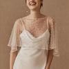 Handmade Wedding Pearl Shawl: Bride's Flowing Gauze Cape for Studio Photos