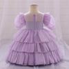 Neugeborene Kleinkind Kleidung Taufe Prinzessin Party Kostüm Baby Mädchen Kleidung Festzug Große Schleife 1. Geburtstag Kleid Für Kurzarm Kleider