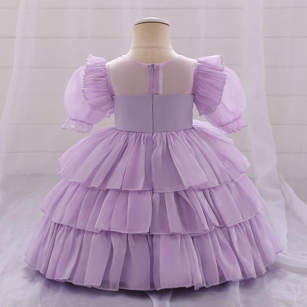 Neugeborene Kleinkind Kleidung Taufe Prinzessin Party Kostüm Baby Mädchen Kleidung Festzug Große Schleife 1. Geburtstag Kleid Für Kurzarm Kleider