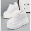Fashion Woman Plush Warm Winter Sneakers Women High Top Cotton Sport Shoes 12CM Casual Lace Up Female Platform Shoe Zapatillas Mujer