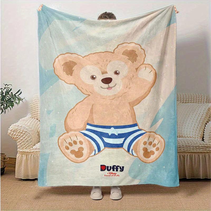 1pc, Duffy (9) Cozy Flannel Throw Blanket Perfect Gift for Bedroom, Living Room, Travel, Camping, Car