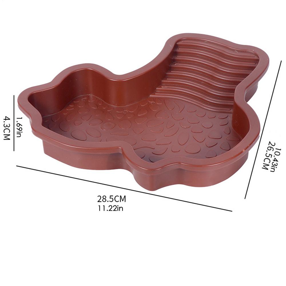 Reptile Water Bowl Anti-Slip Turtle Bathing Pool Aquarium Ornament Tortoise Accessories Snake Water Dish for Gecko Snake Turtle