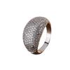 Europe, America, Luxury Gypsy Ring, Full Diamond Zircon Gold Plated Silver Women's Fashion Jewelry 2026