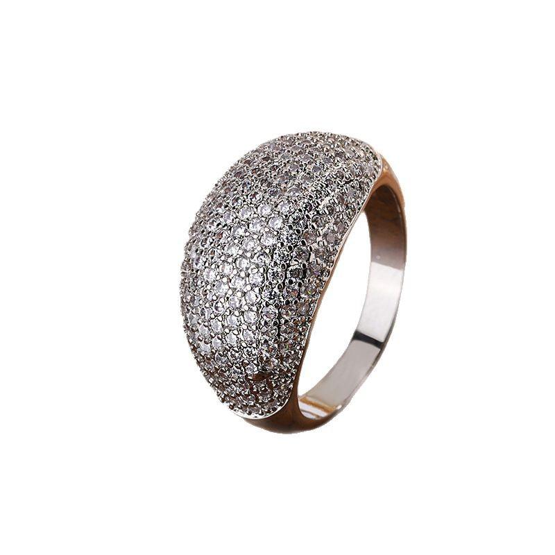 Europe, America, Luxury Gypsy Ring, Full Diamond Zircon Gold Plated Silver Women s Fashion Jewelry 2026 no. 6