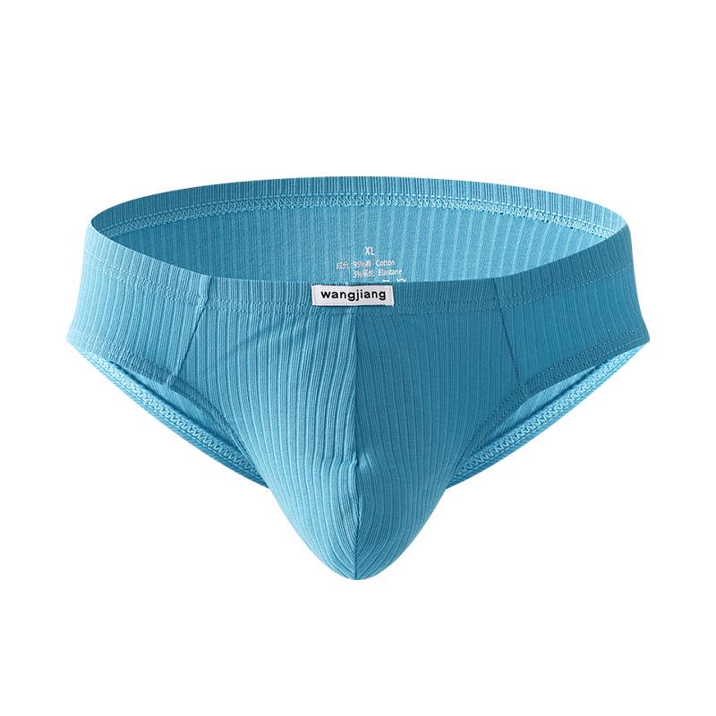 Men's Ribbed Cotton Briefs - Sexy, Breathable, and Trendy U-Convex Design