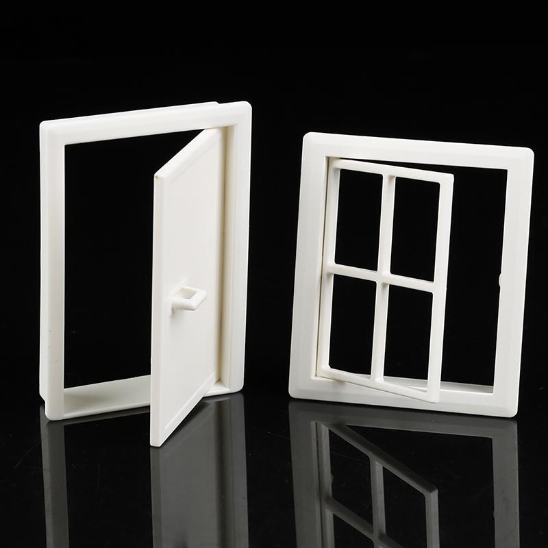 Mini dom, willa, plastikowe drzwi i okna, modelowanie i dekoracja domu