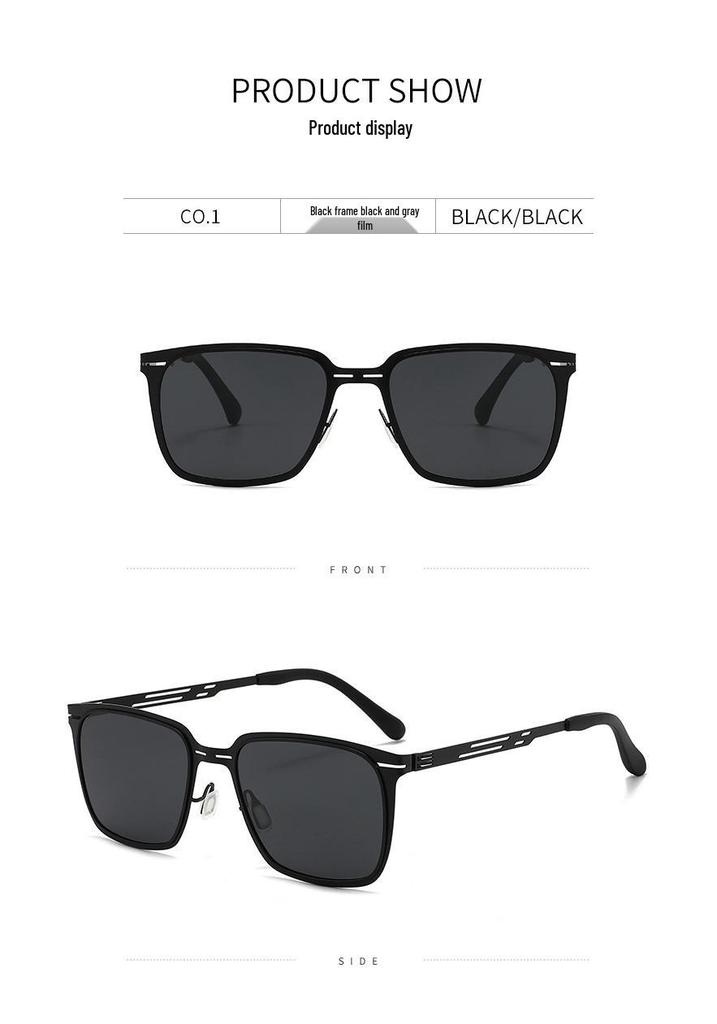 Men's Polarized Sunglasses: Lightweight Metal Frame, UV Protection, Versatile Everyday Wear