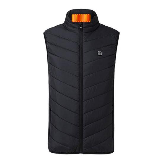 Unisex Heated Waistcoat USB Heating Jacket 3 Temp Modes 2 Zones Vest Coat Stand