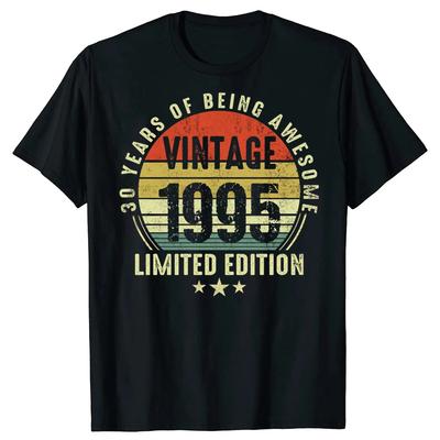 30th Birthday Gift Tshirt Made In 1995 Vintage Tee 30 Years Old Birthday Tshirt 1995 Birthday Gift for Men Women Clothes