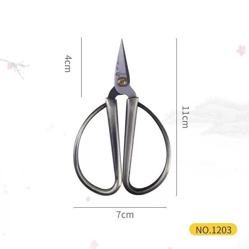 Wang Wuquan Stainless Steel Pointed-Tip Scissors for Paper Cutting - Professional Handmade Small Dragon Phoenix Design