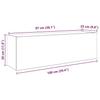 Wandhängender Badezimmerschrank, Klappregal zur Aufbewahrung im Flur, dekorativer Wandschrank zur Aufbewahrung im Wohnzimmer, 100 x 25 x 30 cm