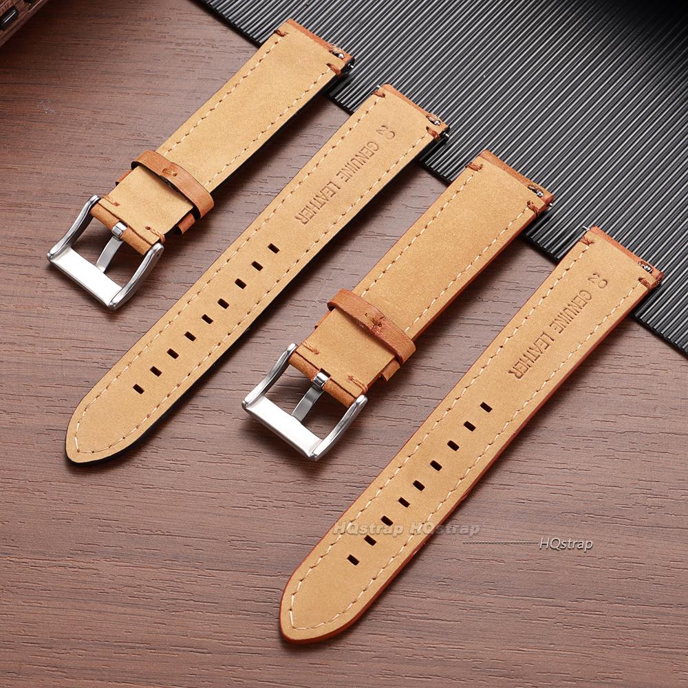 Quick Release Vintage Retro Leather Watch Strap for Seiko for Omega 20mm 22mm 24mm Soft Cowhide Bracelet Men Women Watch Band