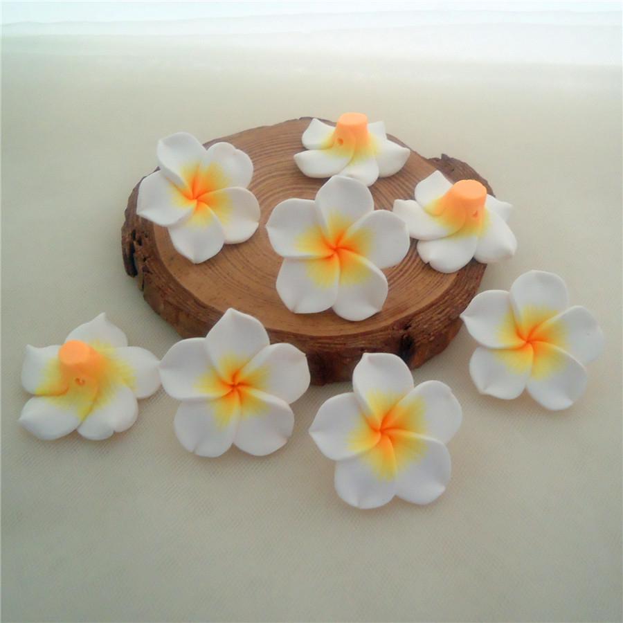 30mm Polymer Clay Floral Egg Accessories for DIY Jewelry & Hair