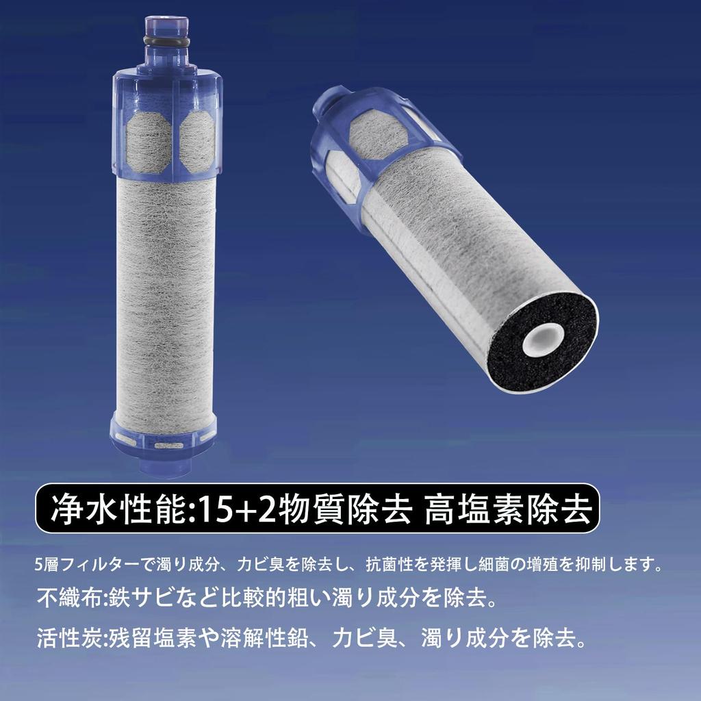 Water Filter Cartridge Compatible with JF-K22-C. LIXIL (INAX) Water Filter Faucet Replacement Cartridge. Premium Type. Removes 15+2 Substances. Cerami