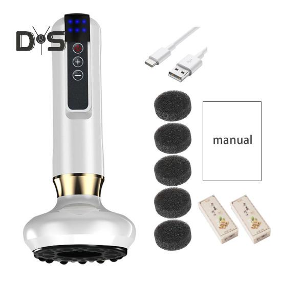 

Электрический массажер с 12 режимами всасывания, компактный портативный аккумуляторный беспроводной массажер для борьбы с целлюлитом, инструмент для массажа тела белый