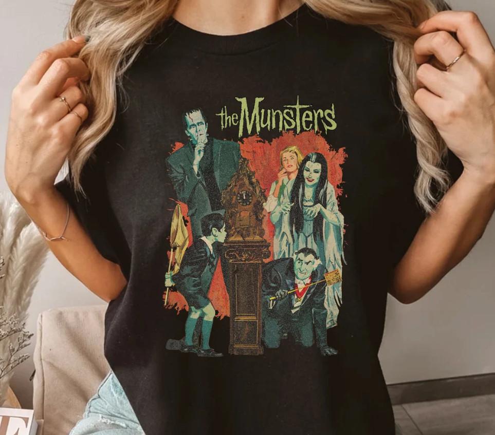 

The Munster Horror Movie Halloween Frankenstein Halloween Monster Family T-Shirt Tops Tee 4XL