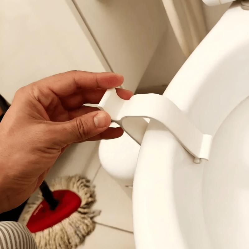 1/2 Pezzi Stabilizzatore Sedile WC, Fissa Coperchio WC Instabile e Allentato, Allineamento Facile Previene Spostamenti e Scivolamenti