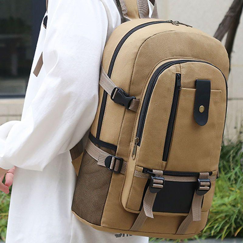 Extra Large Capacity Men's Canvas Backpack Oversized Travel Luggage Backpack