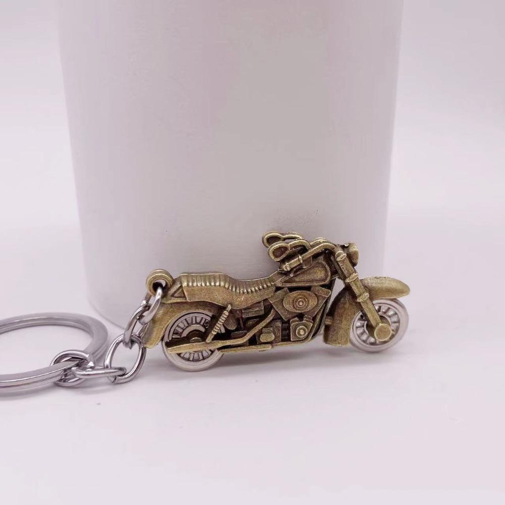 Simulation Motorcycle Mini Motorcycle Model Keyring Pendant Motorcycle Cute Simulation Car Keychain Zinc Alloy Mini