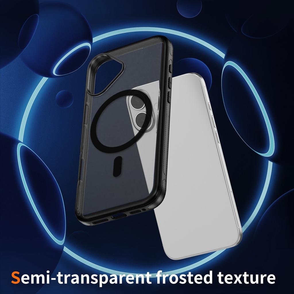 For iPhone 17 Case PC + TPU Skin Touch Anti-drop Phone Cover Compatible with MagSafe