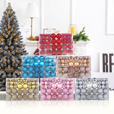 100-Piece Christmas Tree Ornament Set: Shiny, Hollow 3-6cm Balls