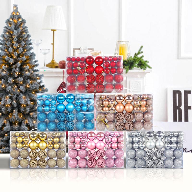 100-Piece Christmas Tree Ornament Set: Shiny, Hollow 3-6cm Balls