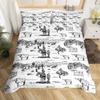 Bull Skull Ma Aztec Three-Piece Digital Printed Bedding Set Bed Cover