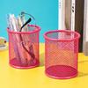 2 pcs Metal Pen Holder Multi Colors Makeup Storage Box Sturdy Desk Container  Home Tabletop