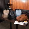 IELGY Ladies Backpack Double Zipper Solid Color Retro Large Capacity School Bag