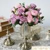 9 Head Philipos Rose Artificial Flowers Small Bouquet 30cm Silk Fake Flowers for Home Decor Wedding Decoration, 1pc
