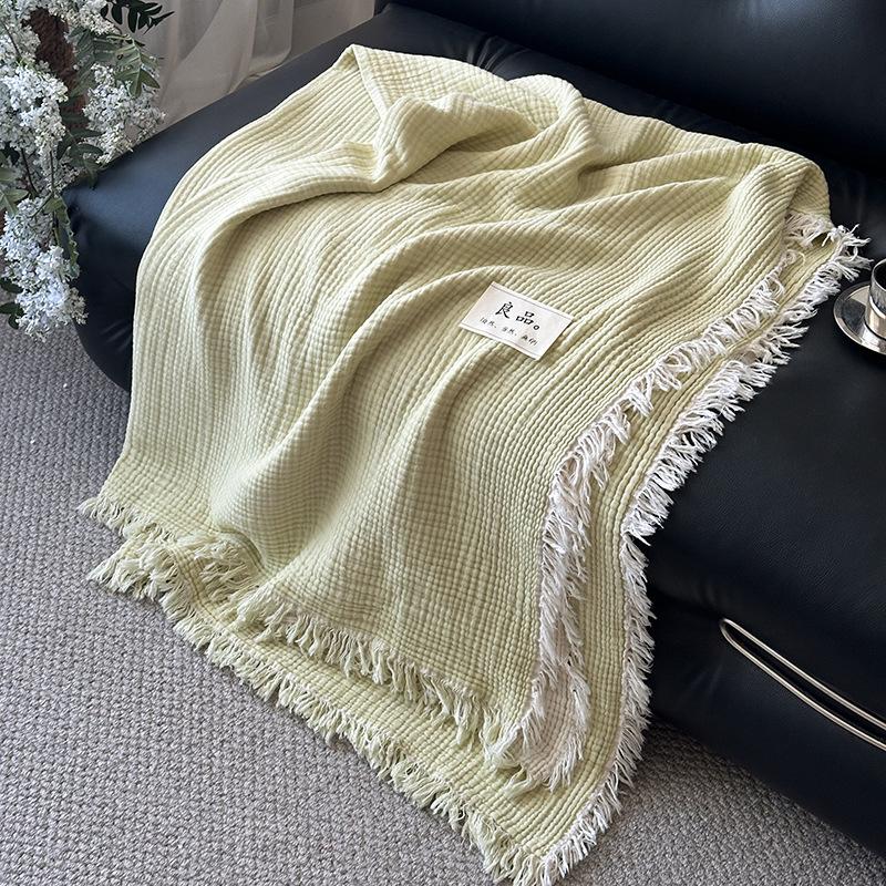 A-Class All-Cotton Gauze Summer Quilt & Blanket for Airplane, Sofa, or Office Nap