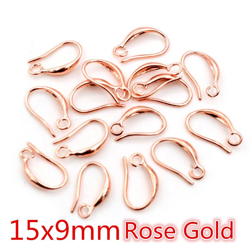 20pcs 3-Styles Gold Bronze Silver Plated Brass French Earring Hooks Wire Settings Base Settings Whole Sale